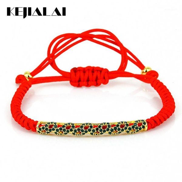 

charm bracelets bar zircon braiding macrame bracelet 24k rose zirconia long tube beads jewelry for men & women1, Golden;silver
