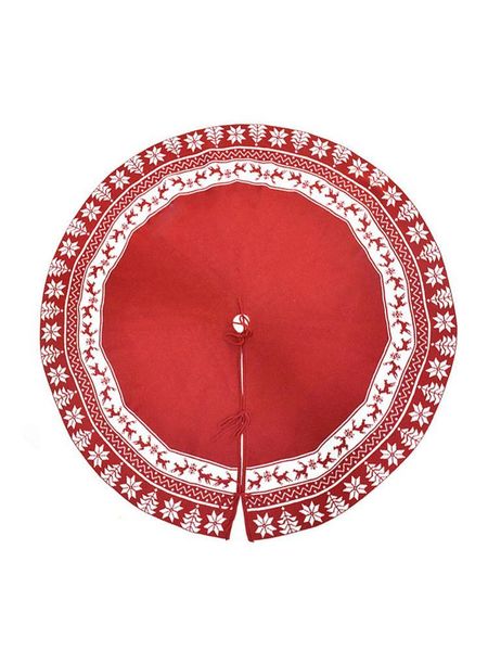 

christmas decorations tree skirt knitted red white snowflake elk apron for living room bedroom garden xmas decor
