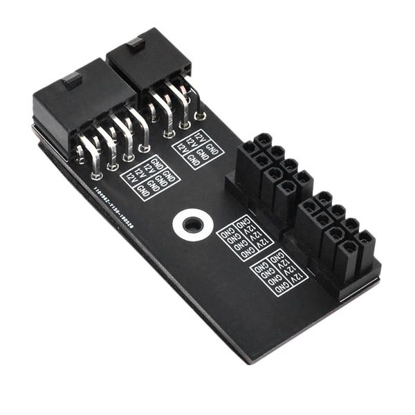 

computer cables & connectors dual atx 8pin female to 6+8pin male 180 degree angled adapter for image card gpu