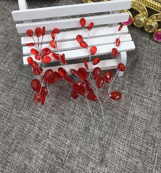 50 pçs / lote cristal guirlanda cachos elegantes bombonieres noiva miçangas acessórios casamento favor a lágrima jóias cristais transparentes flores spray artesanato artes