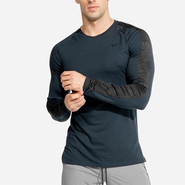 

men's t-shirts long sleeve patchwork, White;black