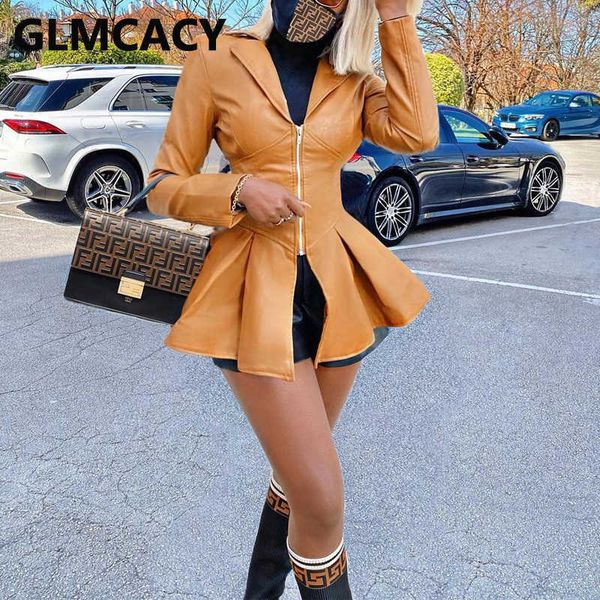 

women long sleeve notched lapel zipper jackets 210702, Black;brown