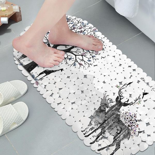 

bath mats bathroom non-slip mat pvc suction cup bathtub european style explosive printing toilet rugs for
