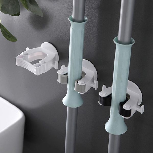 

mop rack pp hook wall mounted kitchen convenience tool traceless bathroom accessories sticky clips brush organizer hooks & rails