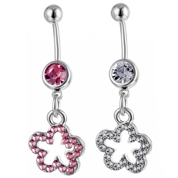 

d0060 belly navel button ring mix colors, Silver