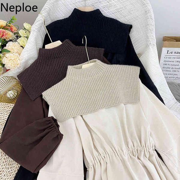 

neploe chic fall clothes two piece outfits for women vintage dress knitted shawl korean slim suit female 2 piece set 4f875 210422, White