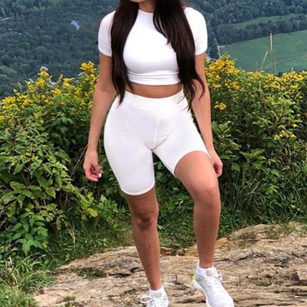 

tracksuit women short pant suit two piece set and pants ladies tracksuits tight sweatsuit dress, White