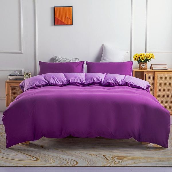 

bedding sets bonenjoy plain  size purple color duvet cover set king bed linen for single solid
