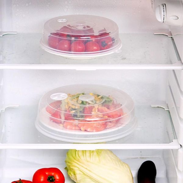 

kitchen storage & organization fresh-keeping lid plastic microwave food cover plate vented splatter protector clear vent oilproof pp lids