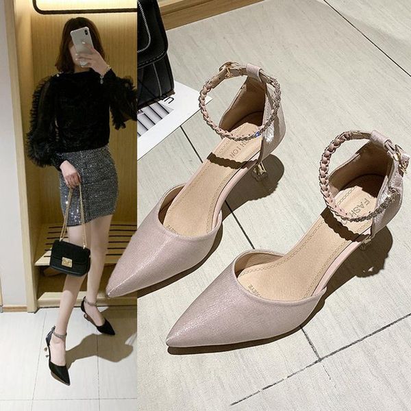 

gladiator rhinestone silk sandals women pointed toe stilleto heels single shoes ladies ankle buckle closed sandalias mujer, Black