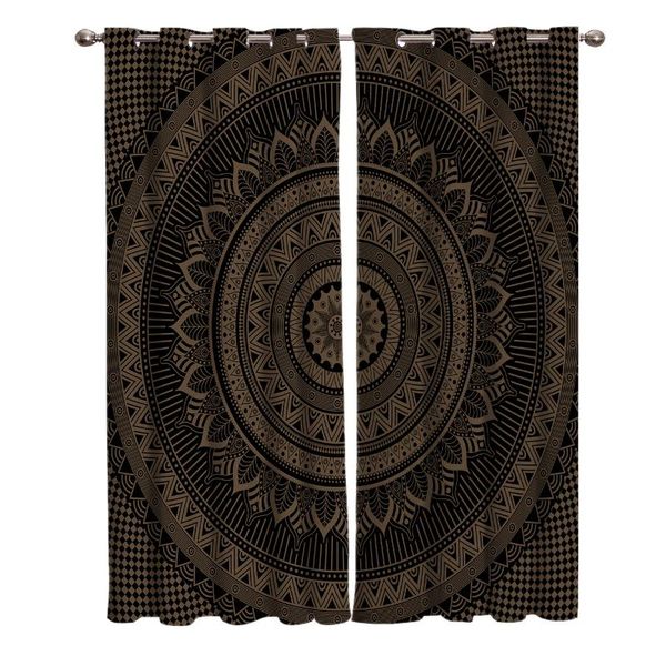 

curtain & drapes hippie black mandala bohemian style window treatments curtains kitchen indoor kids room treatment panels