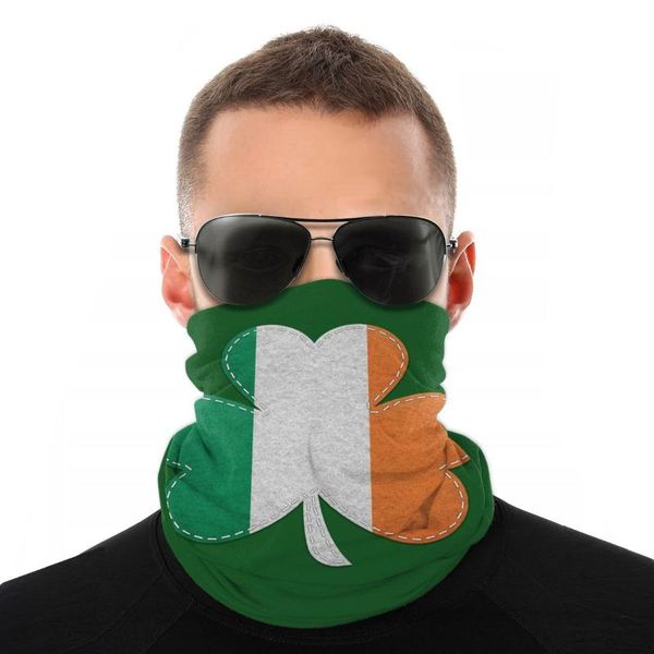 

scarves irish flag shamrock neck face mask fashion warmer bandana dustproof headband biking camping, Blue;gray