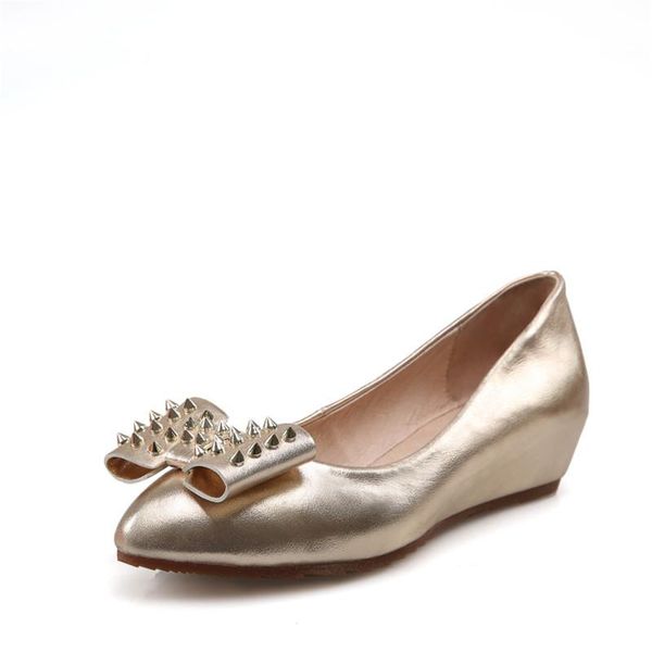 

dress shoes rivet increased internal women pumps heel med slip on, Black