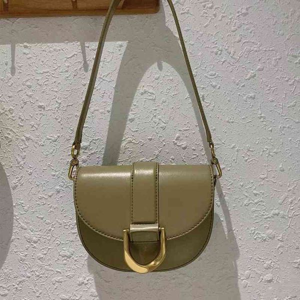 

women luxurys designers bags 2021 saddle underarm versatile leather design, foreign style one mes designer handbag handbags totes crossbody