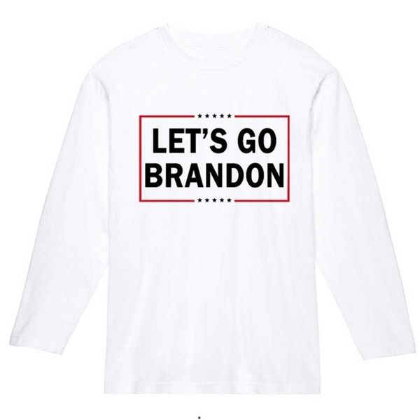

classic basic white black sweatshirt pullover blouses let's go brandon us flag stars stripe election letter print hoodie long sleeve t