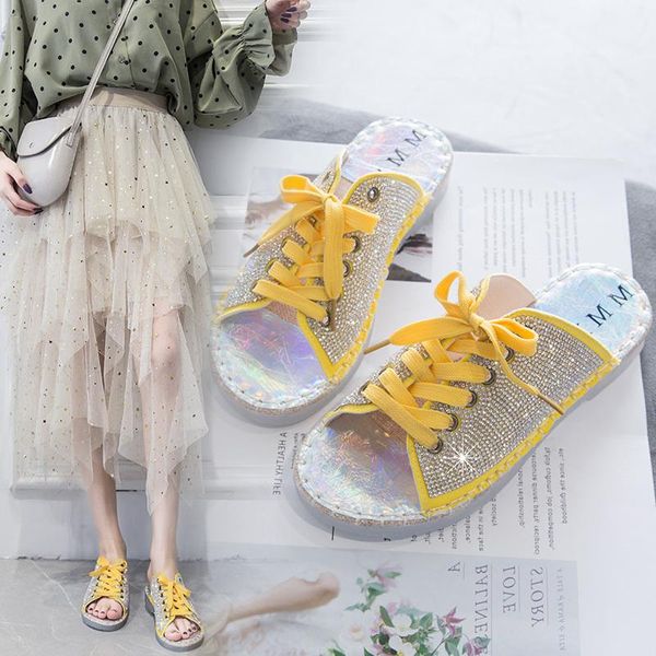 

women's shoes sandals summer outside wearing open-toed fisherman slippers casual slides women zandalias de mujer, Black