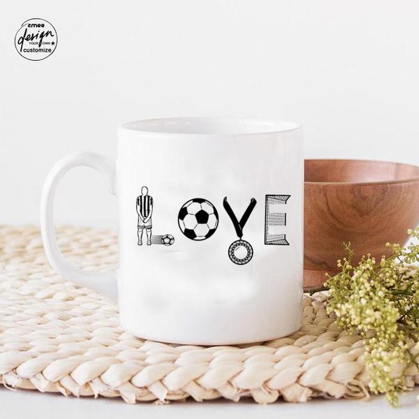 

mugs coffee mug boys birthday gift love football idea brother fan team logo sport ceramic magic him men