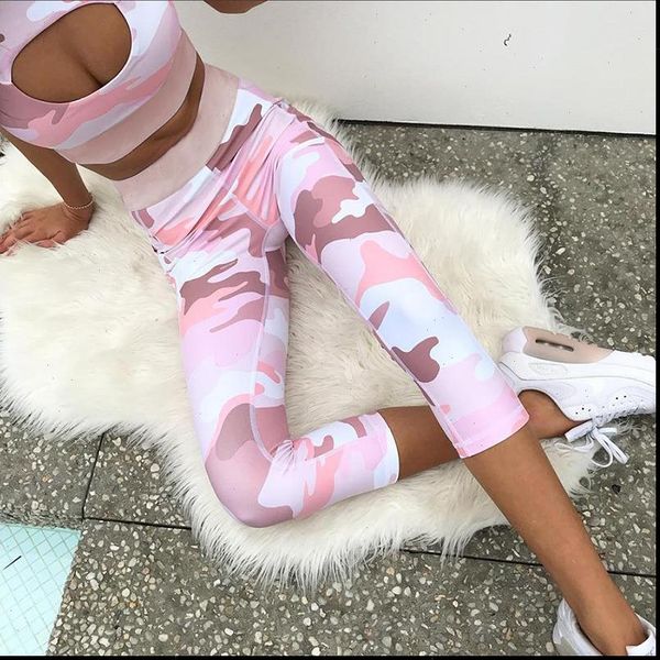 

european and american floral womens tracksuits print yoga pants suit fitness sports, Gray