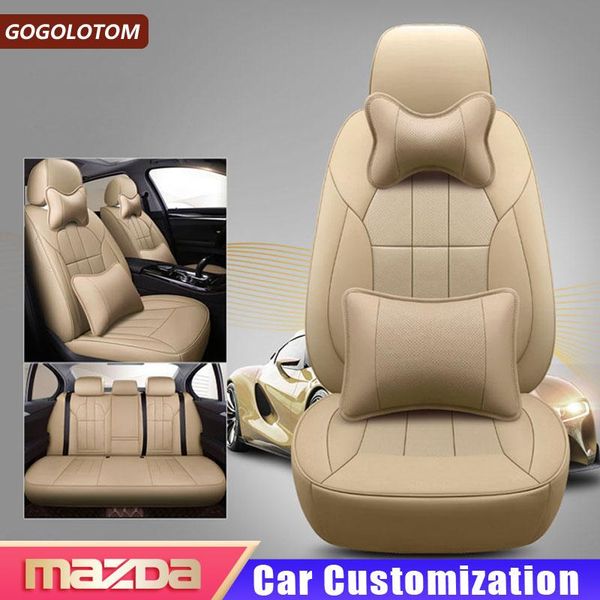 

custom leather car seat cover for 3 6 cx-5 cx7 323 626 m2 m3 m6 axela atenza familia accessorie styling covers