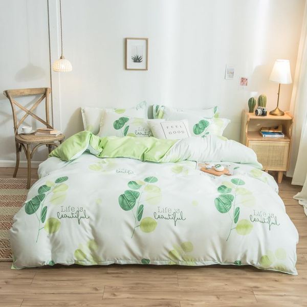 

four-piece bed quilt cover summer bedding single double student dormitory three-piece set comforters & sets