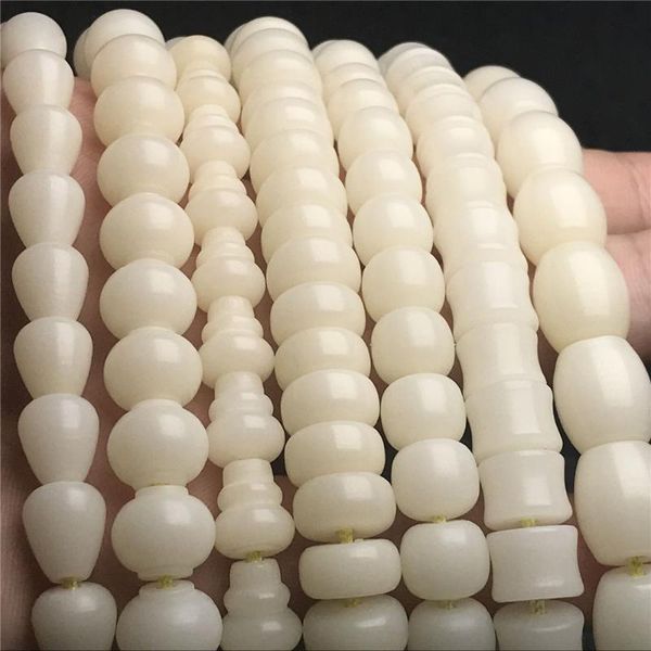 

beaded, strands natural white bodhi root buddhist 108 mala necklace/bracelet bamboo lantern gourd rice beads pills roots wholesale, Black
