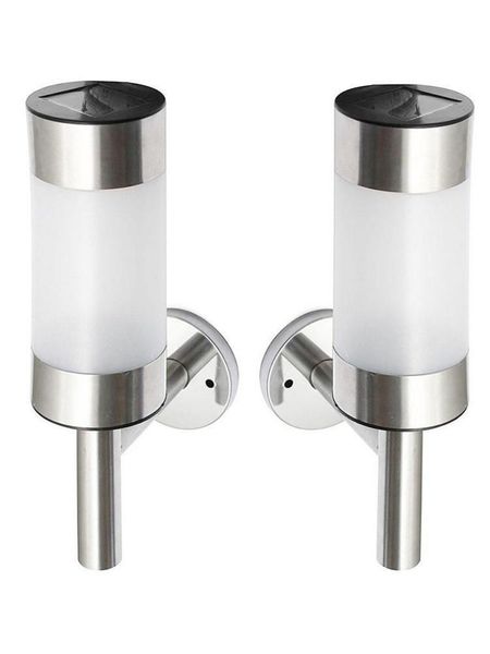 

wall lamp 2 pcs solar led stainless steel light for outdoors villa courtyard corridors garden