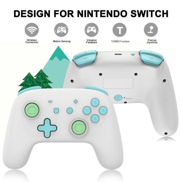 

game controllers & joysticks 2021 2.4ghz wireless mobile controller bluetooth gamepad joystick with 6-axis gyro for switch pro/andr