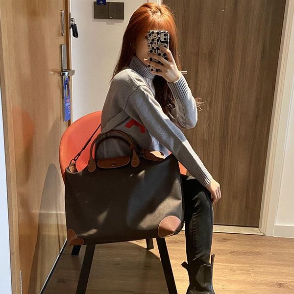 

longxiang travel bag oxford cloth man's and women's short handle portable large size slant cross dumplings duffel bags