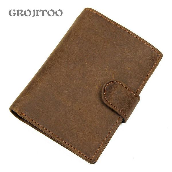 

first layer cowhide wallet for men multi-card genuine leather men's crazy horse pocket male walet wallets, Red;black