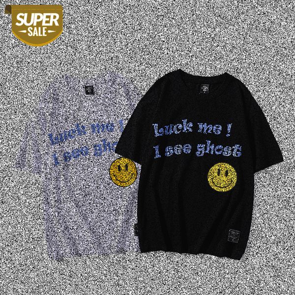 

summer men's short-sleeved t-shirt, loose round neck, personalized printing couple clothes, casual bottoming shirt #b40r, White;black