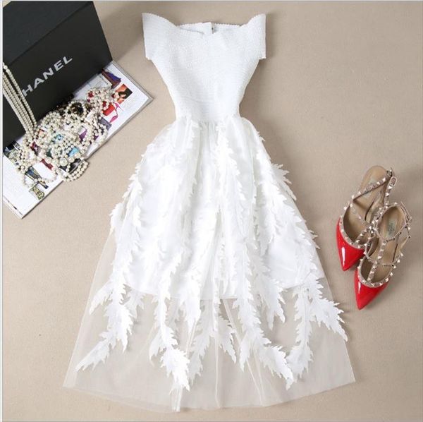

fannic lace bandage letter patchwork womens dress stretch elegant vintage fit amp flare dresses gown formal party vestido, Black;gray