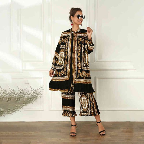 

[ewq] spring summer stand collar long sleeve print single breasted adjustable waist casual shirt dress women 3aj06507xl 200928, Black;gray