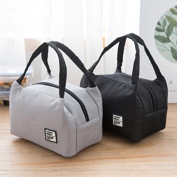 

for women kids men insulated canvas box tote bag thermal cooler lunch bags waterproof handle carrying cases storage