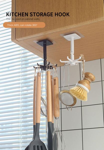 

degrees rotated kitchen hooks rack self adhesive 6 home wall door hook handbag clothes ties bag hanger hanging & rails