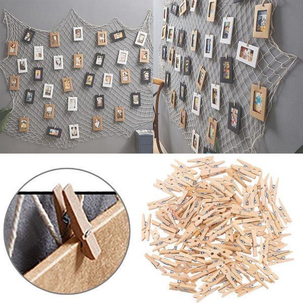 

bag clips 50/100 pcs mini clothespins po clothes pins natural wooden small picture craft decoration home storage supplies