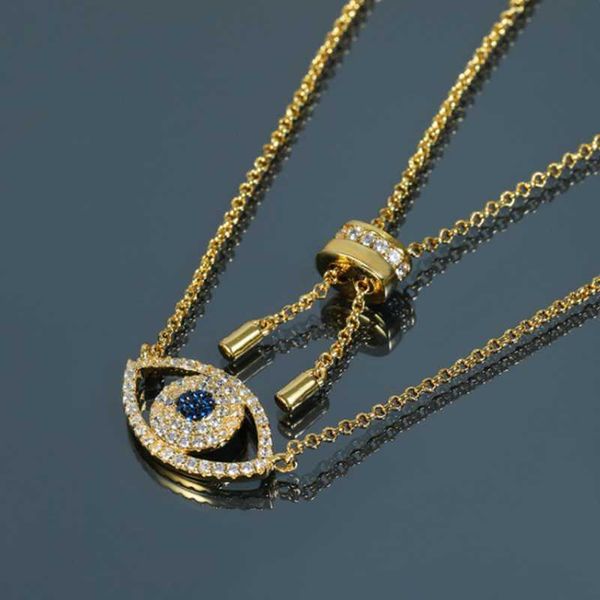 

fashion gold color demon eye pendants necklace chain for women jewelry pendant necklaces, Silver
