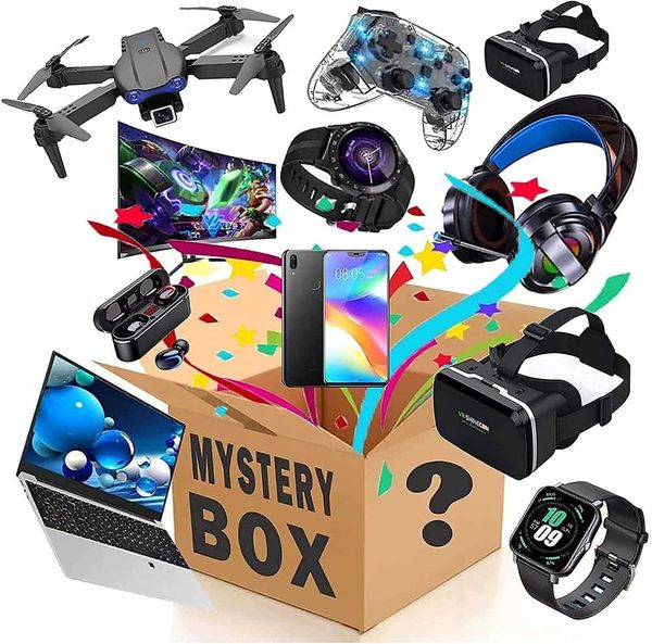 

, electronics, mystery es random, birthday surprise ,interesting and exciting lucky box such as drones, smart