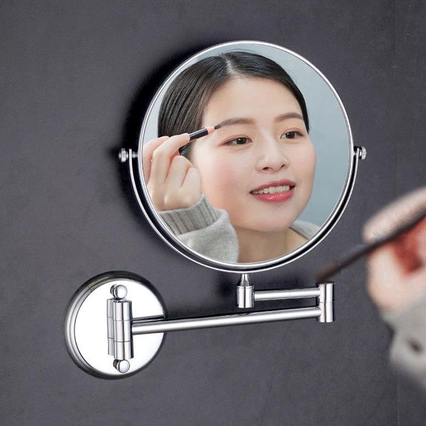 

mirrors bathroom folding cosmetic mirror vanity double metal round