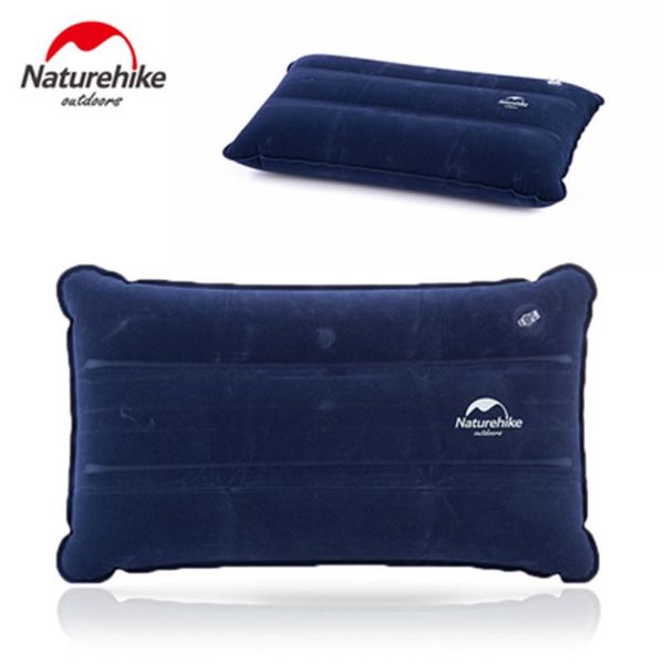 

portable soft ultralight inflatable pvc nylon air pillow sleep cushion travel bedroom hiking beach car plane head rest nh18f018 outdoor pads