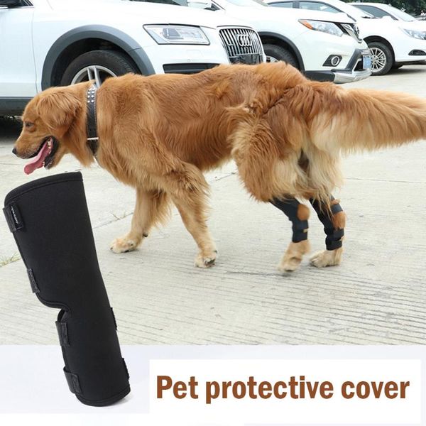

dog apparel 2pcs/lot breathable pet knee pads support brace for leg hock joint wrap injury recover legs protector