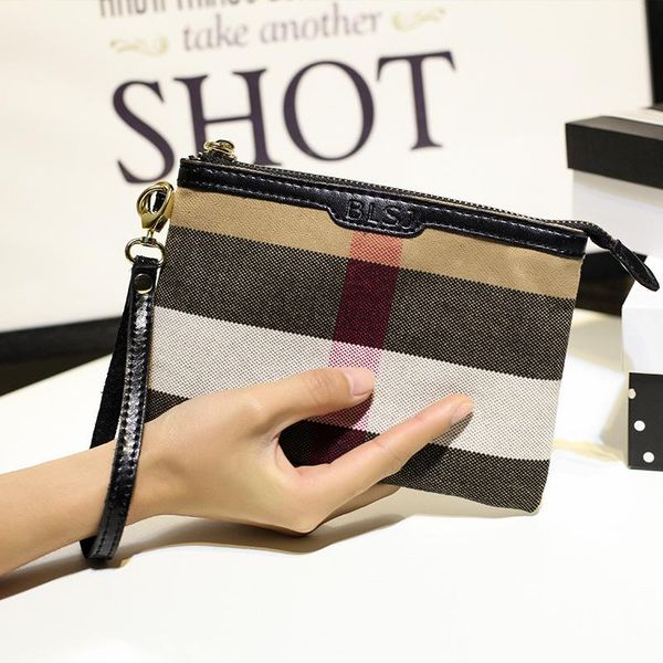 

women's plaid clutch fashionable cosmetic bag bags & cases