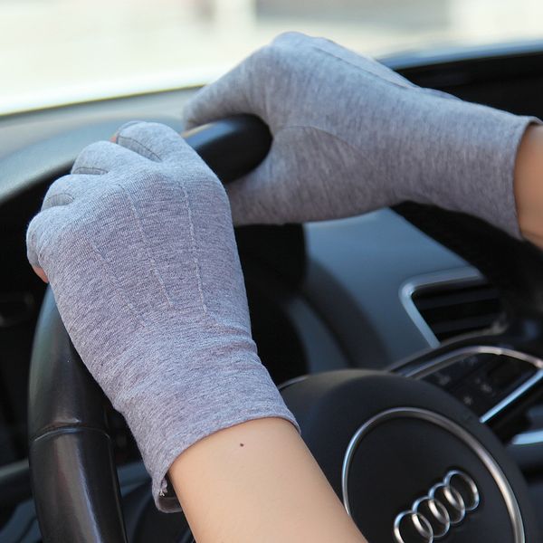 

sunscreen gloves semi-finger man woman spring summer new thin style non-slip driving half finger gloves sz109ng, Blue;gray