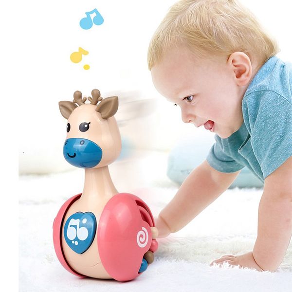 

Baby Toys 0-12 Months Looking Up Training Toy Baby Sliding Rattle Deer Cartoon Giraffe Tumbler Puzzle Learning Education Toy