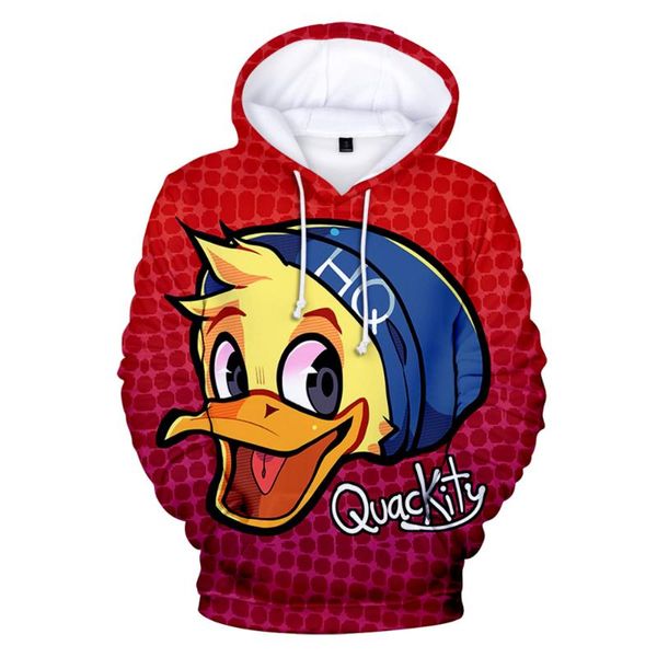 

men's hoodies & sweatshirts 2021 quackity 3d print hoodie boys/girls sportswear kids hooded youthful hip hop women/men qu unique cloth, Black