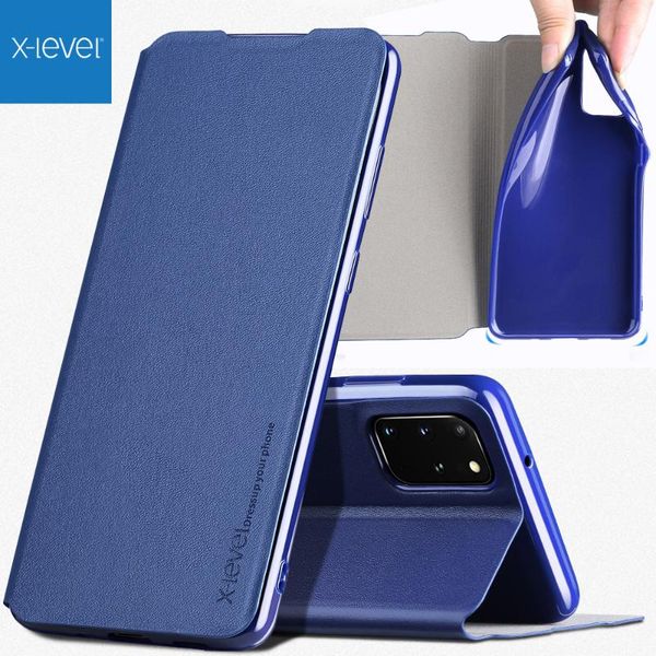 

x-level book flip leather case for galaxy s20 ultra plus thin slim cell phone cases