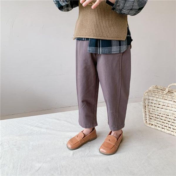

children casual pants 2021 spring radish pantsboys and girls korean long loose trousers, Blue