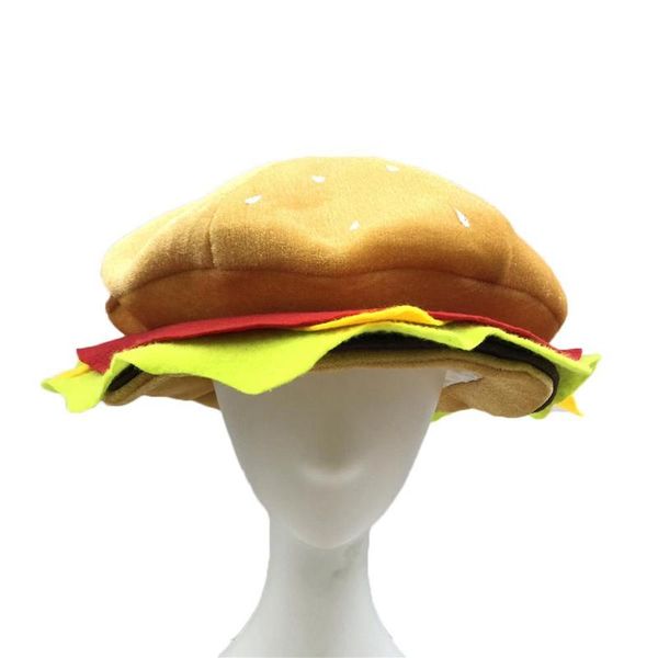 Partymasken WZCX Burger Lustige Halloween-Mütze Persönlichkeit Ostersonntag Unisex Tide Casual Beanie Erwachsene Kappe