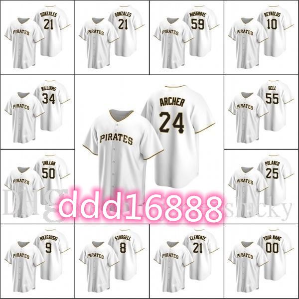 

pittsburgh\rpirates baseball jersey men # 55 josh bell 24 chris archer 5 guillermo heredia custom women youth white\rreplica\rhome, Blue;black