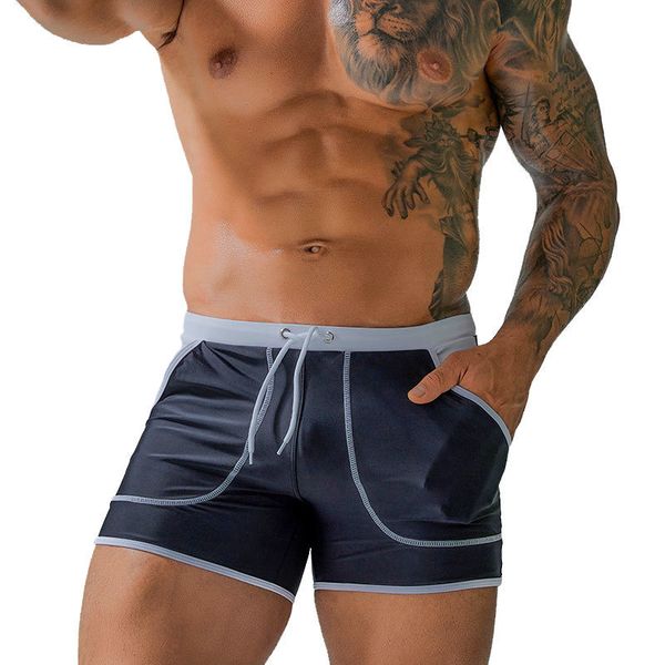 

dry mens swimwear quick surf trunks board shorts sport underwear boxer brief with pockets swim bikini swimsuit male beach pants