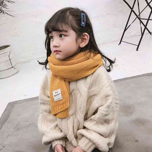 

smgslib children scarf autumn korean fashion children's knitting baby bib wool knitting winter versatile female warm girl, Blue;gray